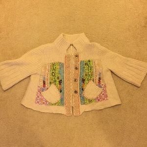 Free People Boho crop sweater size medium